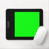 Vierkant - groen en zwart muismat (Met muis)