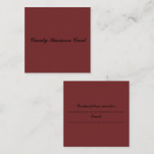 Vierkant groottevisitekaartje vierkante visitekaartje (Voorkant / Achterkant)