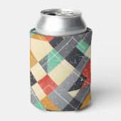  vierkant: Grunge naadloos patroon Blikjeskoeler (Blikje Voorkant)