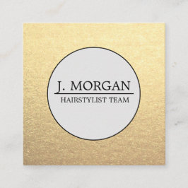 Vierkant haarstaarster, modern zwart goud vierkante visitekaartje