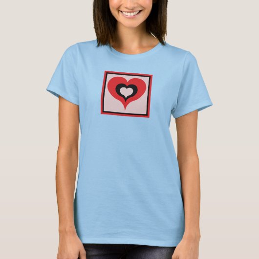 Vierkant hart t-shirt (Voorkant)