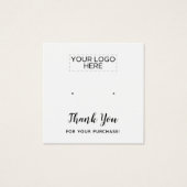 Vierkant - Hartelijk dank - Wit eenvoudige oorenka Vierkante Visitekaartjes (Voorkant)