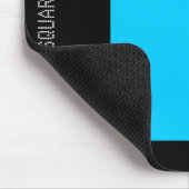 Vierkant - Hemelblauw en Zwart Muismat (Hoek)