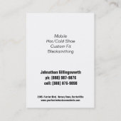 Vierkant - Hoefijzer Horse Hoof Services. Visitekaartje (Achterkant)