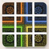 Vierkant in een doos drankjes onderzetter (Voorkant)