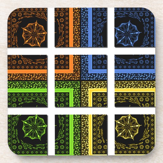 Vierkant in een doos drankjes onderzetter (Voorkant)