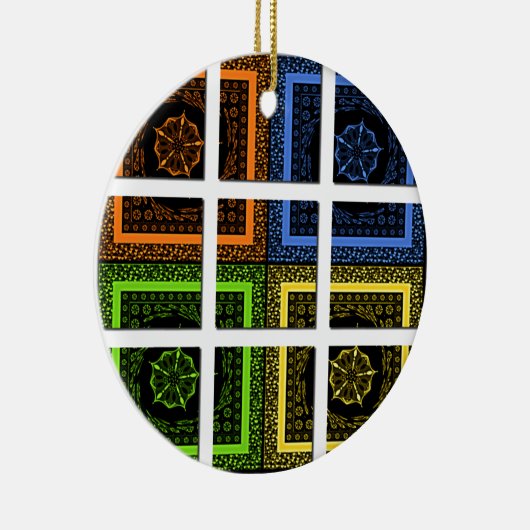 Vierkant in een doos keramisch ornament (Rechts)