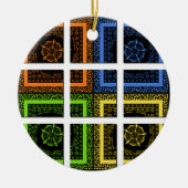 Vierkant in een doos keramisch ornament (Voorkant)