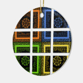 Vierkant in een doos keramisch ornament (Links)