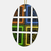 Vierkant in een doos keramisch ornament (Links)