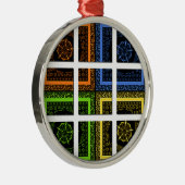 Vierkant in een doos metalen ornament (Rechts)