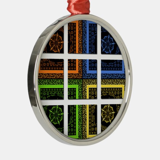 Vierkant in een doos metalen ornament (Rechts)