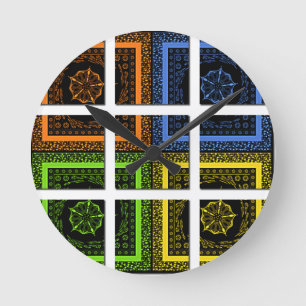 Vierkant in een doos ronde klok