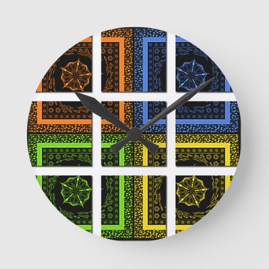 Vierkant in een doos ronde klok (Voorkant)