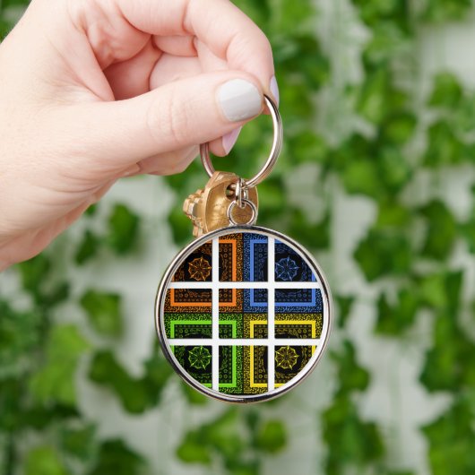 Vierkant in een doos sleutelhanger (Hand)