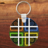 Vierkant in een doos sleutelhanger (Voorkant)