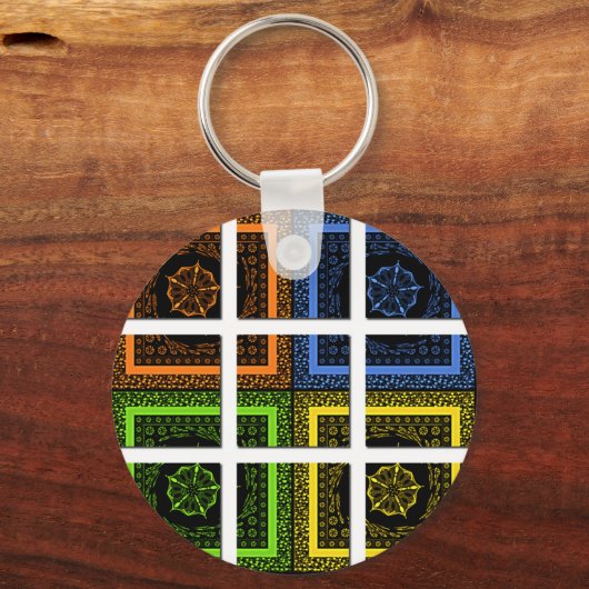 Vierkant in een doos sleutelhanger (Voorkant)