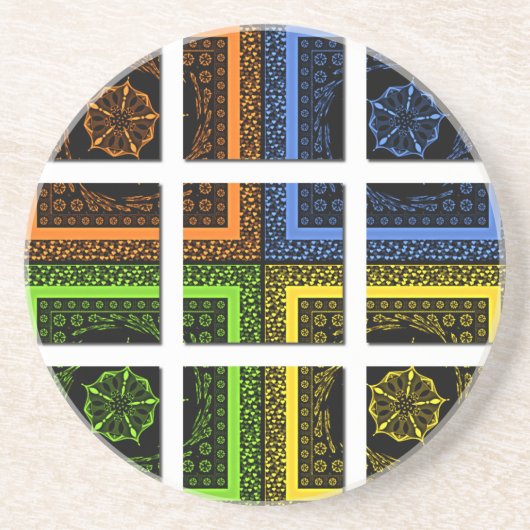 Vierkant in een doos zandsteen onderzetter (Voorkant)