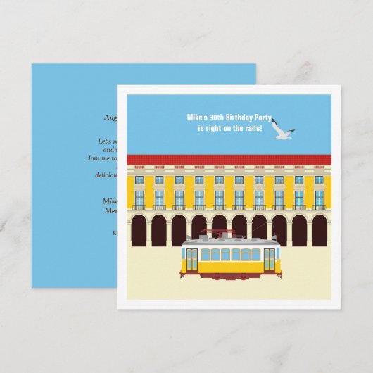 vierkant in Lissabon Kaart (Voorkant / Achterkant)