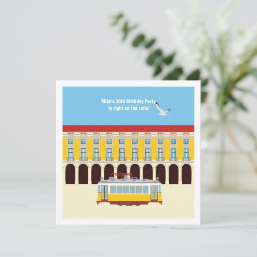  vierkant in Lissabon Kaart (Staand voorkant)