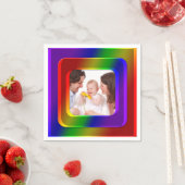 Vierkant in vierkant Lijst gekleurd II + uw foto Servetten (Insitu)