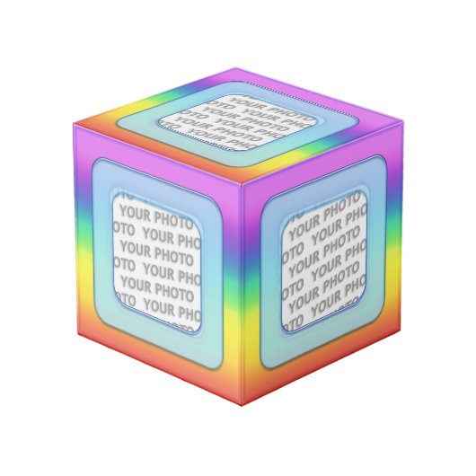 Vierkant in vierkant Lijst gekleurd III + uw foto (Voorkant hoekig)