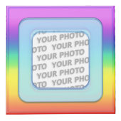 Vierkant in vierkant Lijst gekleurd III + uw foto (Voorkant)