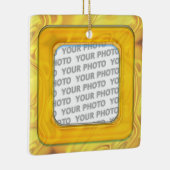Vierkant in vierkant Lijst gekleurd IV + uw foto Keramisch Ornament (Rechts)