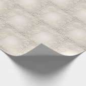 Vierkant ivoor borduurwerk ontwerp cadeaupapier (Hoek)