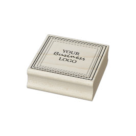 Vierkant je Logo hier rubberen stempel