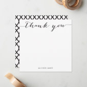 Vierkant - Kaarten voor platte briefjes - gegroefd Notitiekaartje (Voorkant / Achterkant in situ)