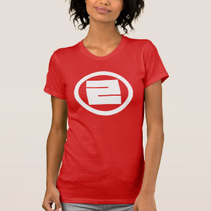 Vierkant kanji-teken voor EEN in cirkel T-shirt