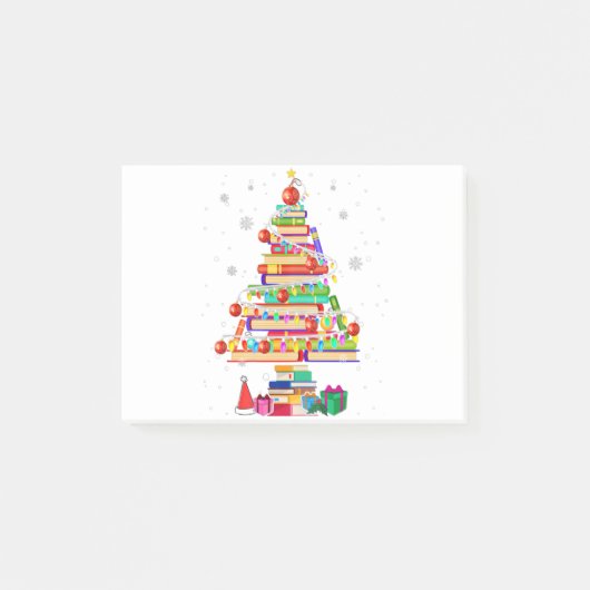 Vierkant kerstbibliotheek post-it® notes (Voorkant)