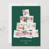 Vierkant kerstboomfotogalerie Lange bericht Feestdagenkaart (Voorkant)