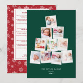 Vierkant kerstboomfotogalerie Lange bericht Feestdagenkaart (Voorkant / Achterkant)