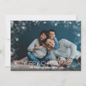 Vierkant kerstboomrand foto feestdagenkaart (Voorkant)