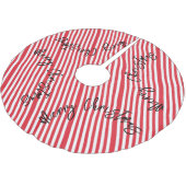 Vierkant kerstboomrokken Stripe Red en White Kerstboom Rok (Gekanteld)