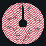 Vierkant kerstboomrokken Stripe Red en White Kerstboom Rok<br><div class="desc">Kerst- en feestboomrokken</div>