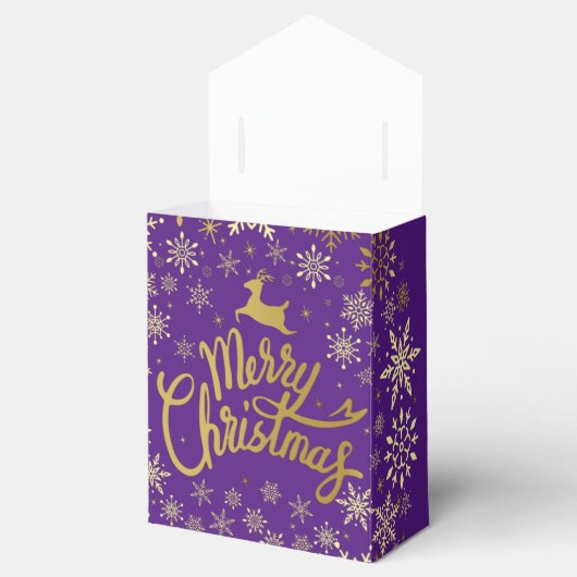 Vierkant kerstcadeaudoos bedankdoosjes (Geopend)