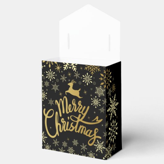 Vierkant kerstcadeaudoos bedankdoosjes (Geopend)