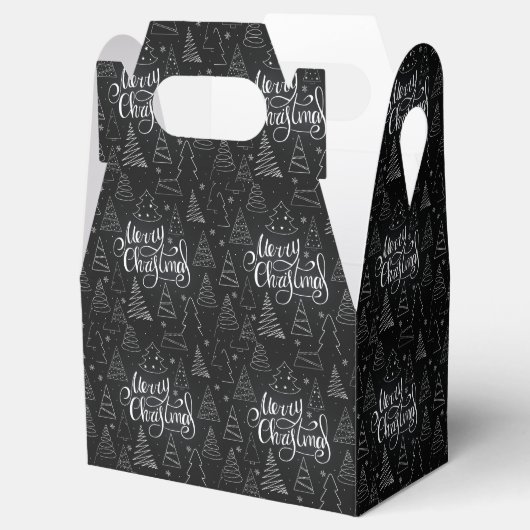 Vierkant kerstcadeaudoos bedankdoosjes (Geopend)