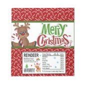 Vierkant kerstfeestvieren voor prettige kerstSnoep Notitieblok (Voorkant)