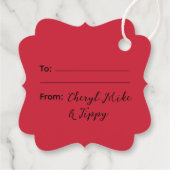 Vierkant kerstfoto's Winkelen kunstavor Ta Bedankjes Labels (Achterkant)