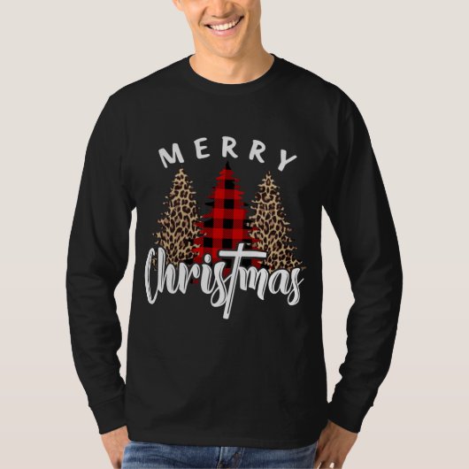 Vierkant kerstkruis buffels plakbord afdrukken t-shirt (Voorkant)