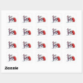 Vierkant kerststaartstickers vierkante sticker (Vel)