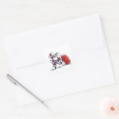 Vierkant kerststaartstickers vierkante sticker (Envelop)