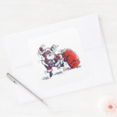 Vierkant kerststaartstickers vierkante sticker (Envelop)