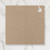 Vierkant kerstvierkant met modern penseelscript bedankjes labels (Achterkant)