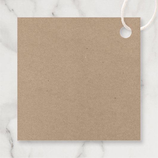 Vierkant kerstvierkant met modern penseelscript bedankjes labels (Achterkant)