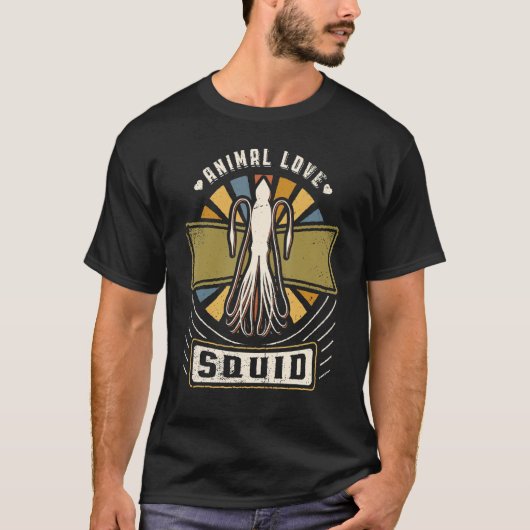 Vierkant Klassieke Retro Dier T-shirt (Voorkant)